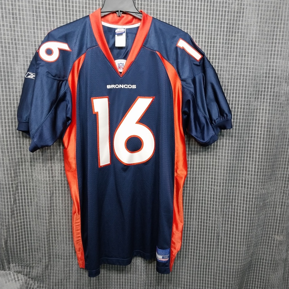 NFL Jersey Mens Denver Broncos Jake Plummer 16 Size 56 Navy Orange Reebok